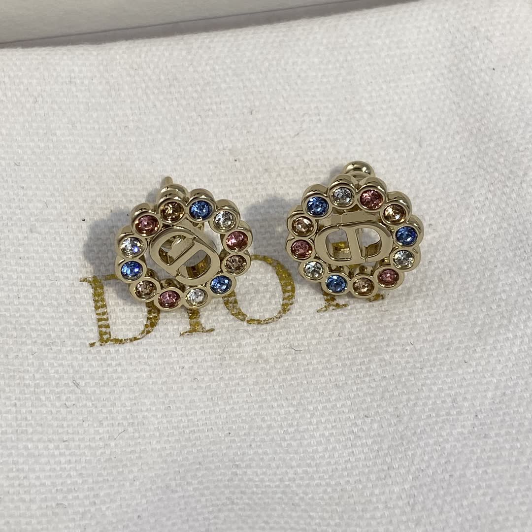 Dior Multicolored Crystal Earrings