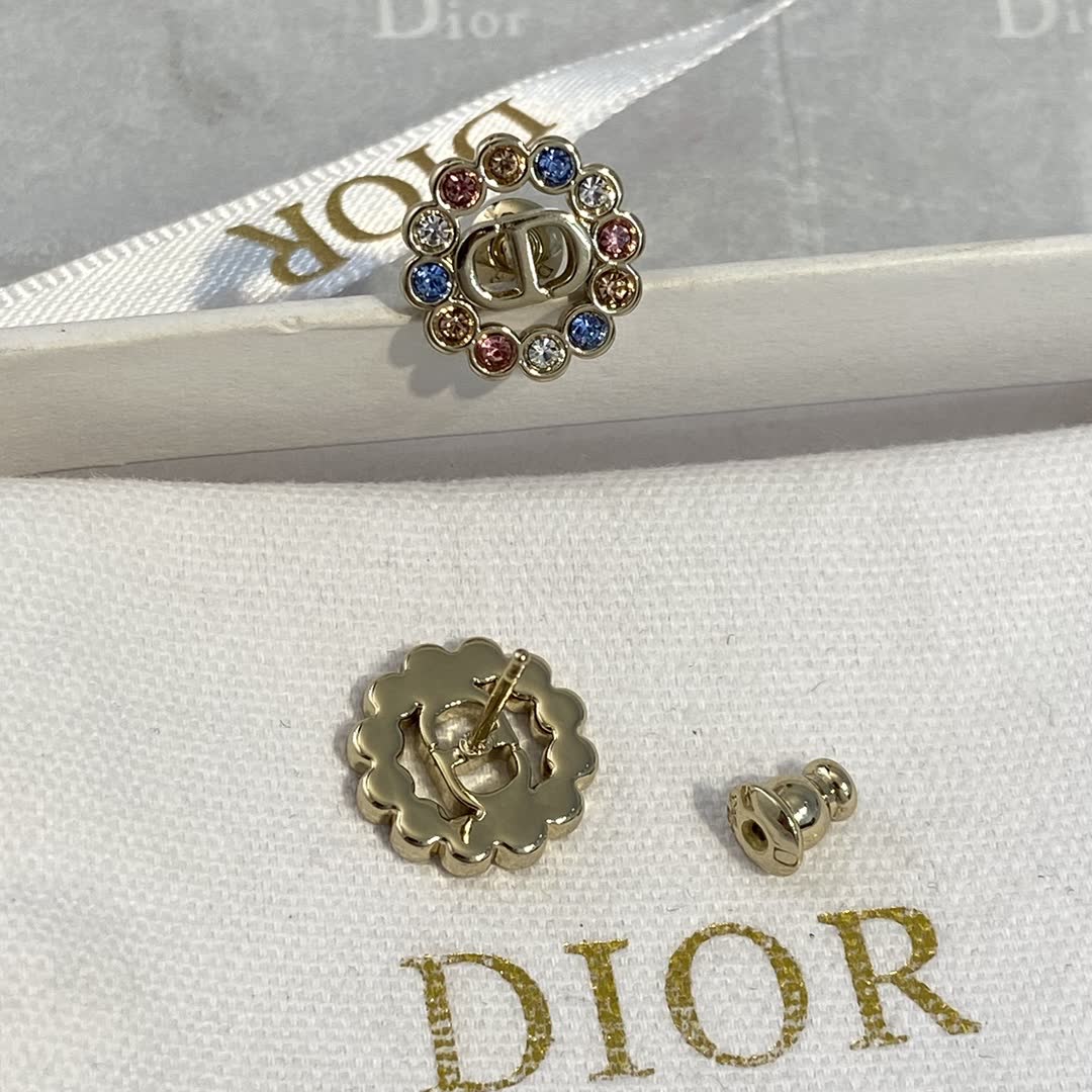 Dior Multicolored Crystal Earrings
