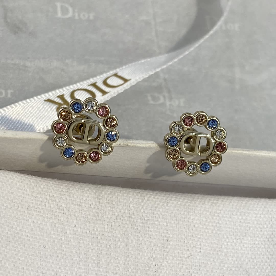 Dior Multicolored Crystal Earrings