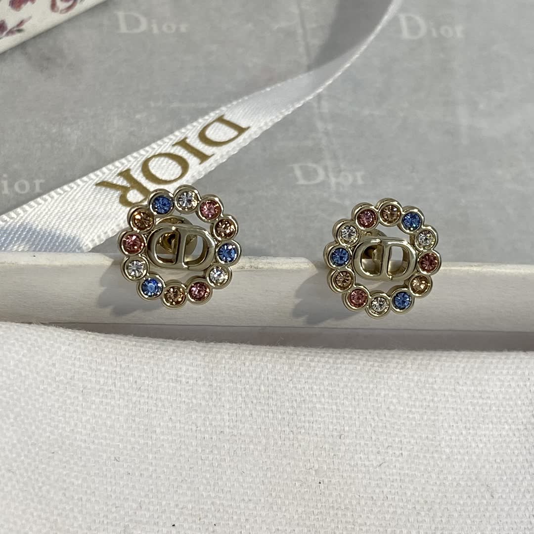 Dior Multicolored Crystal Earrings
