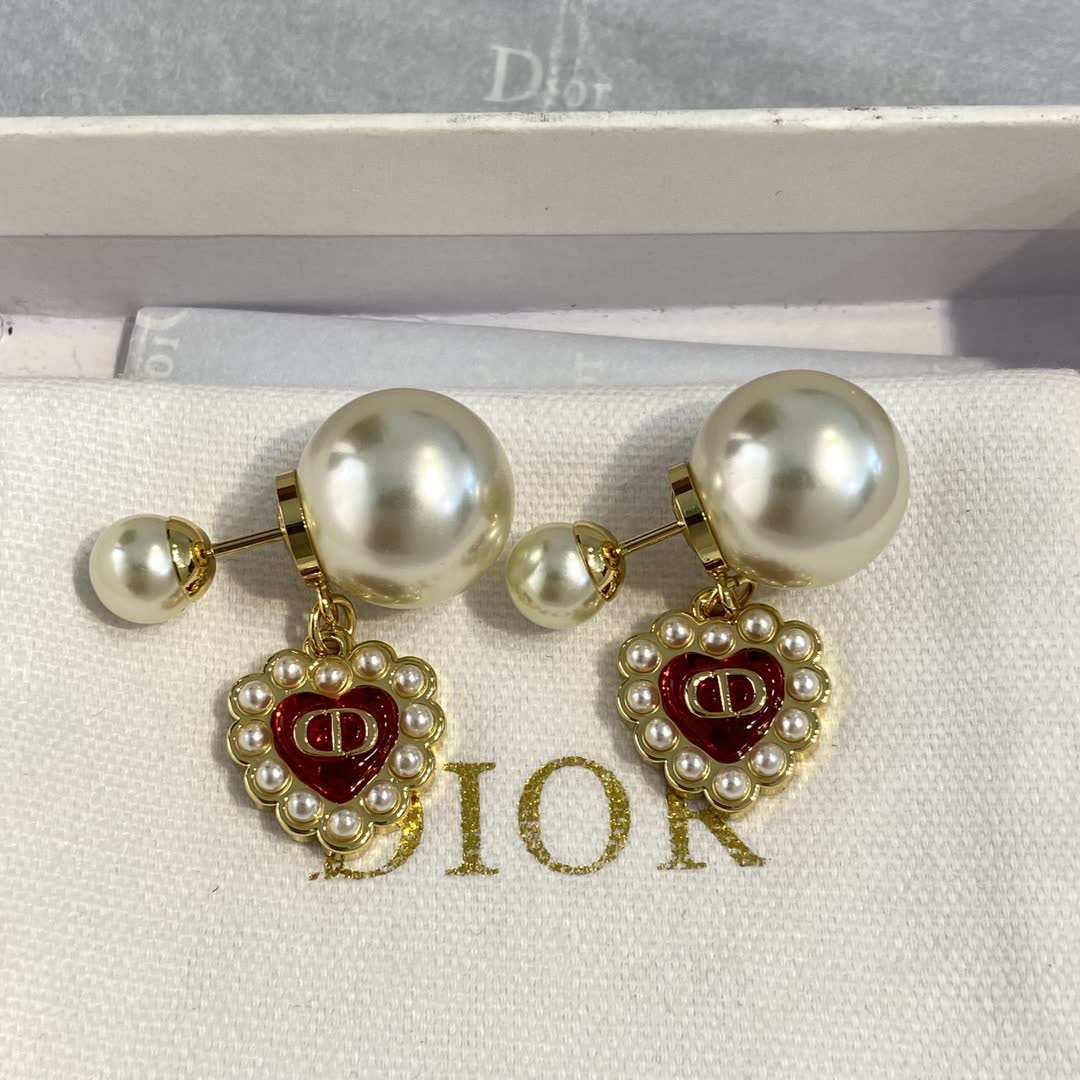 Dior Pearl Heart Earrings Dior Pearl Heart Earrings