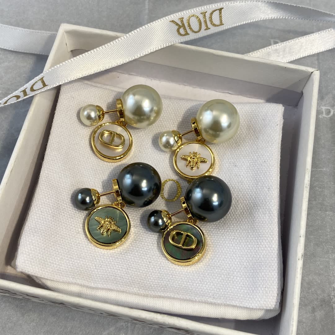 Dior Pearl Bee Earrings