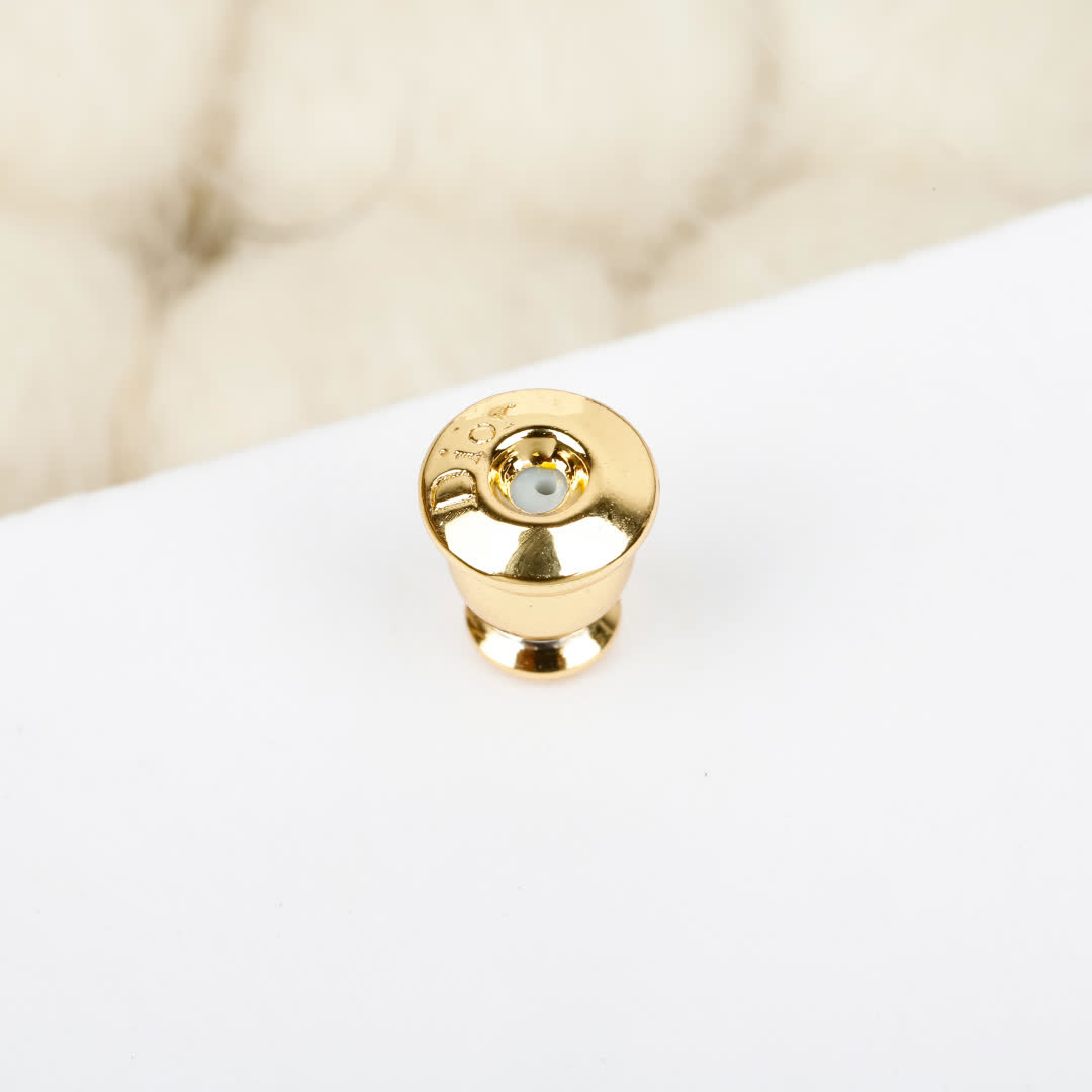 Dior Gold-Tone Earrings with Pink Stones