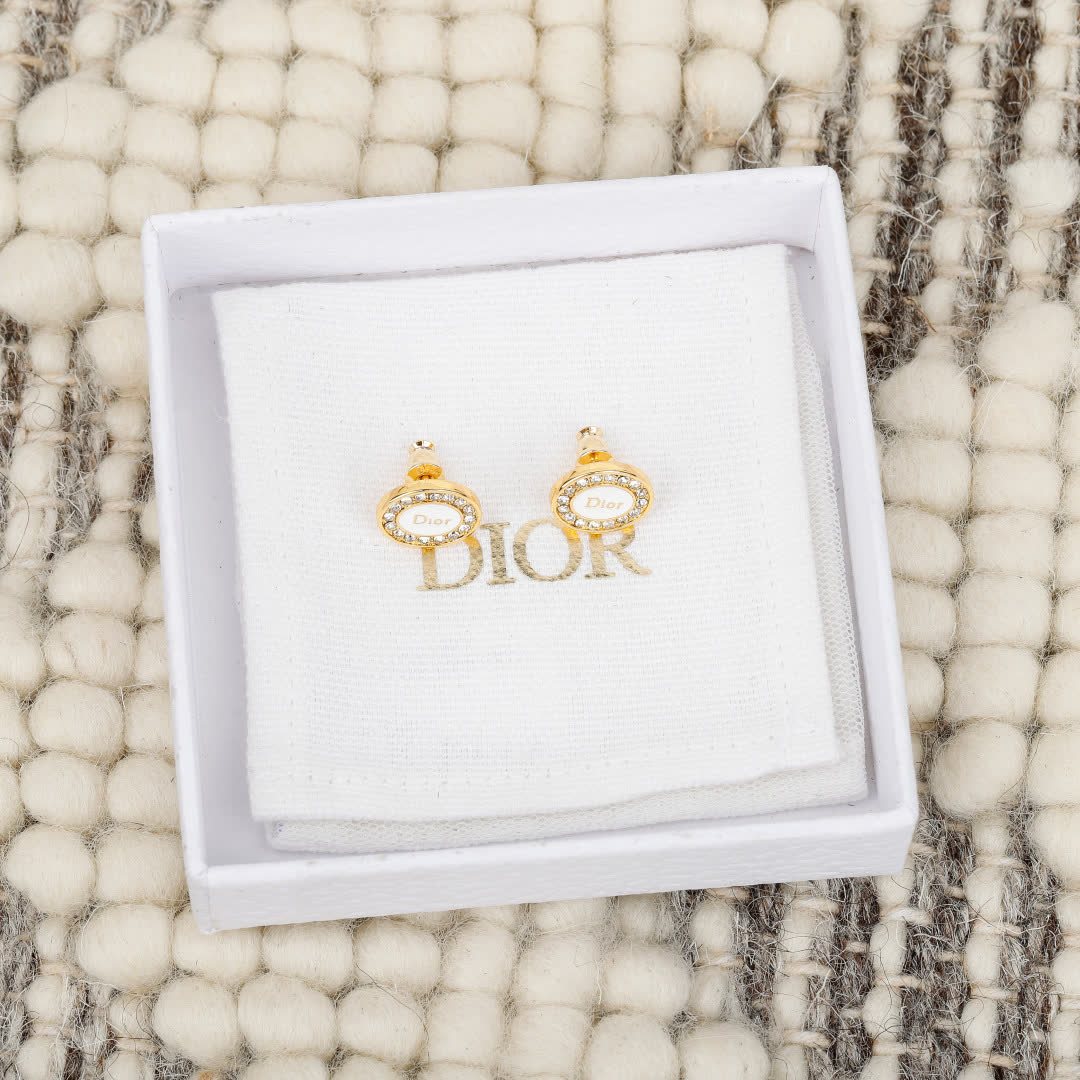 Dior Gold Tone Earrings