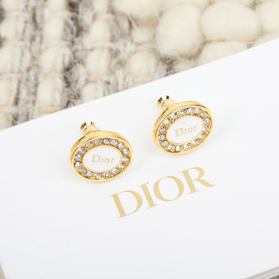 Dior Gold Tone Earrings