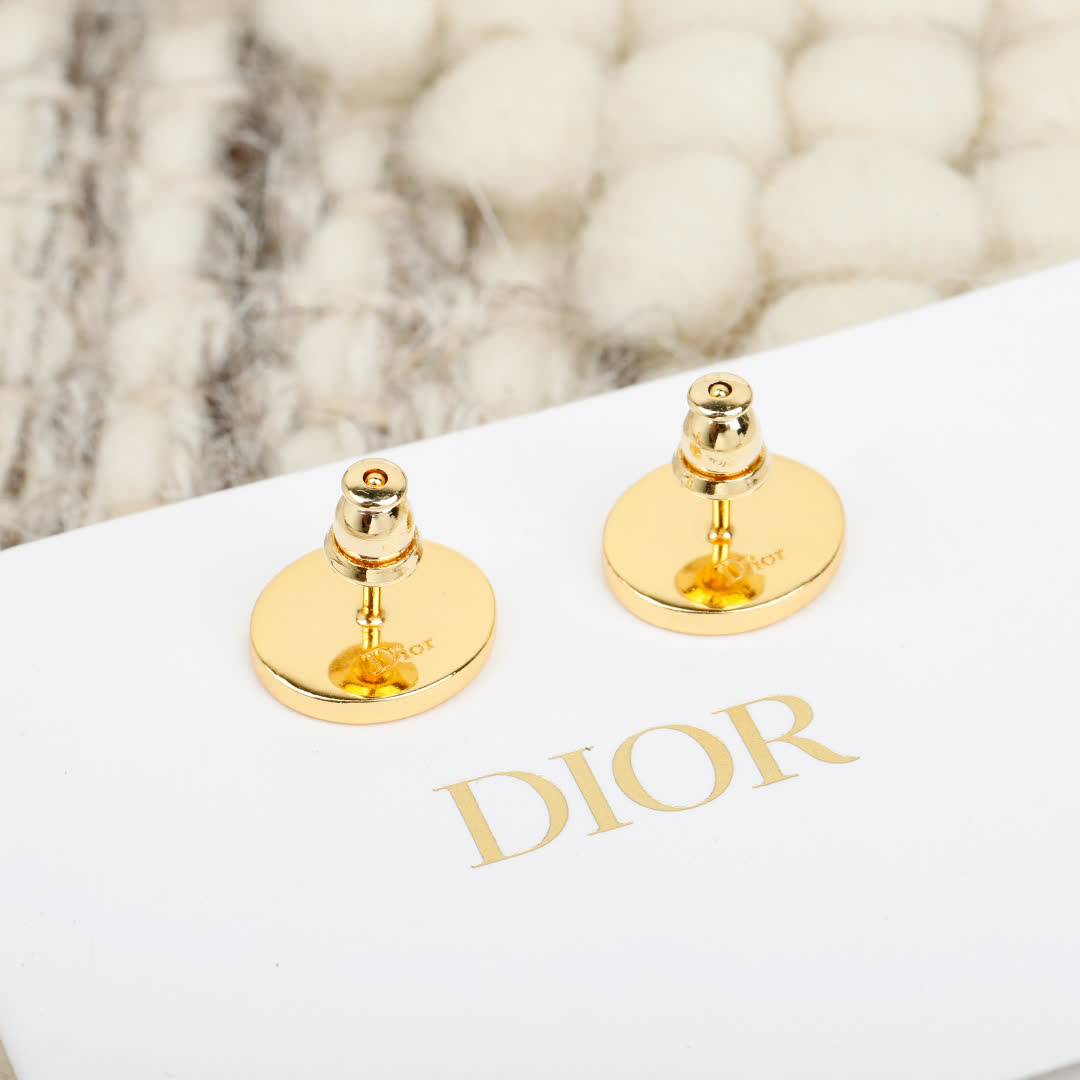 Dior Gold Tone Earrings