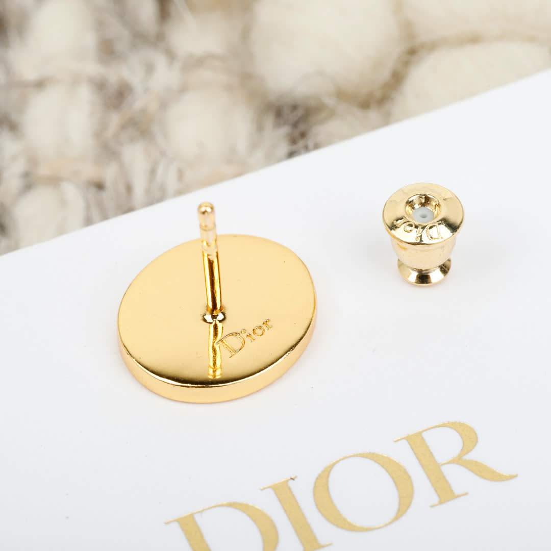 Dior Gold Tone Earrings