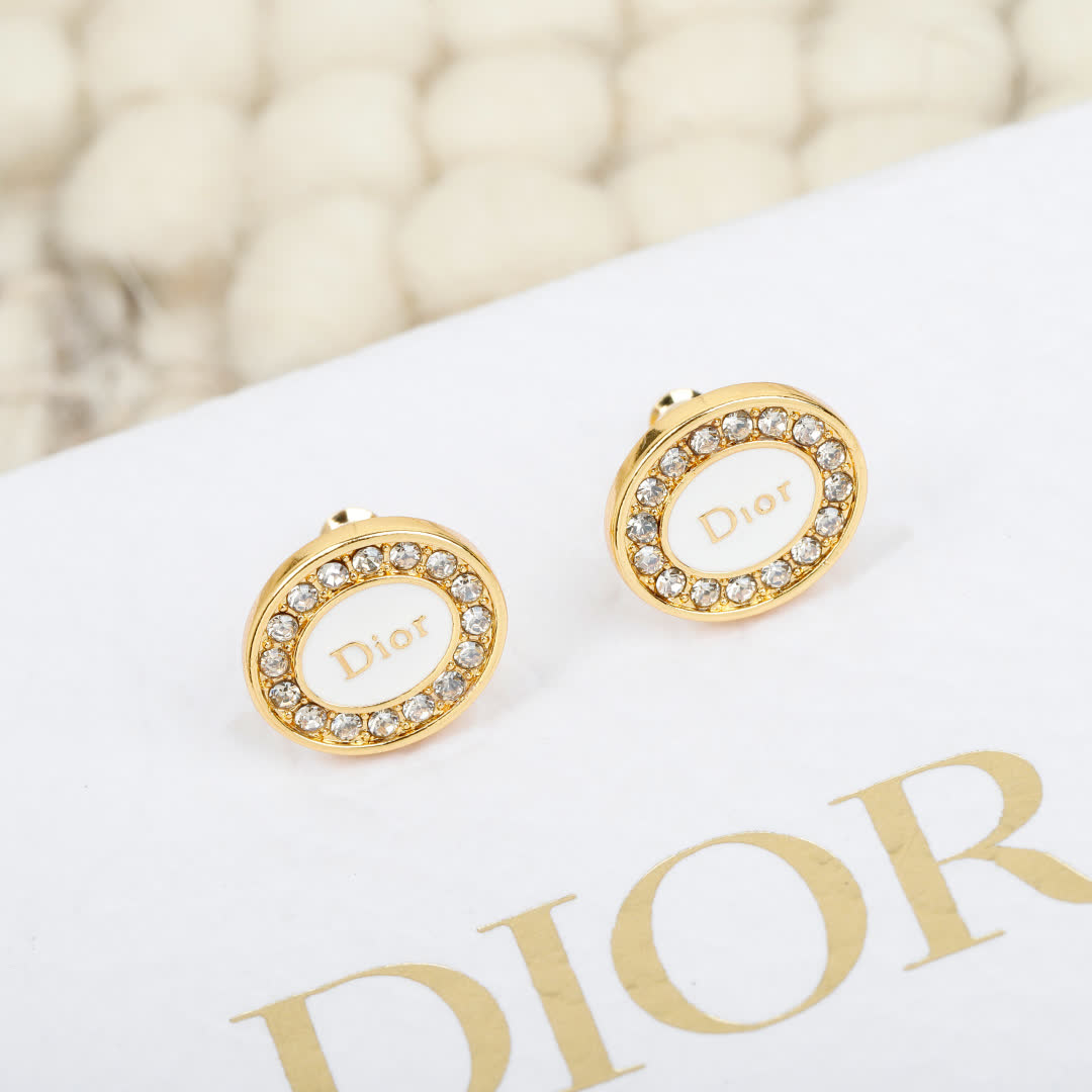 Dior Gold Tone Earrings