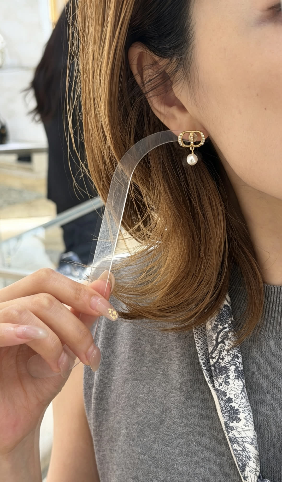 Dior Gold Crown Earrings