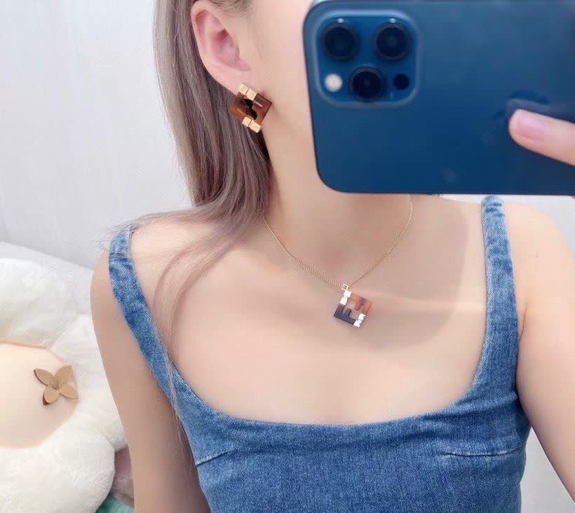 Louis Vuitton Earrings and Necklace Set