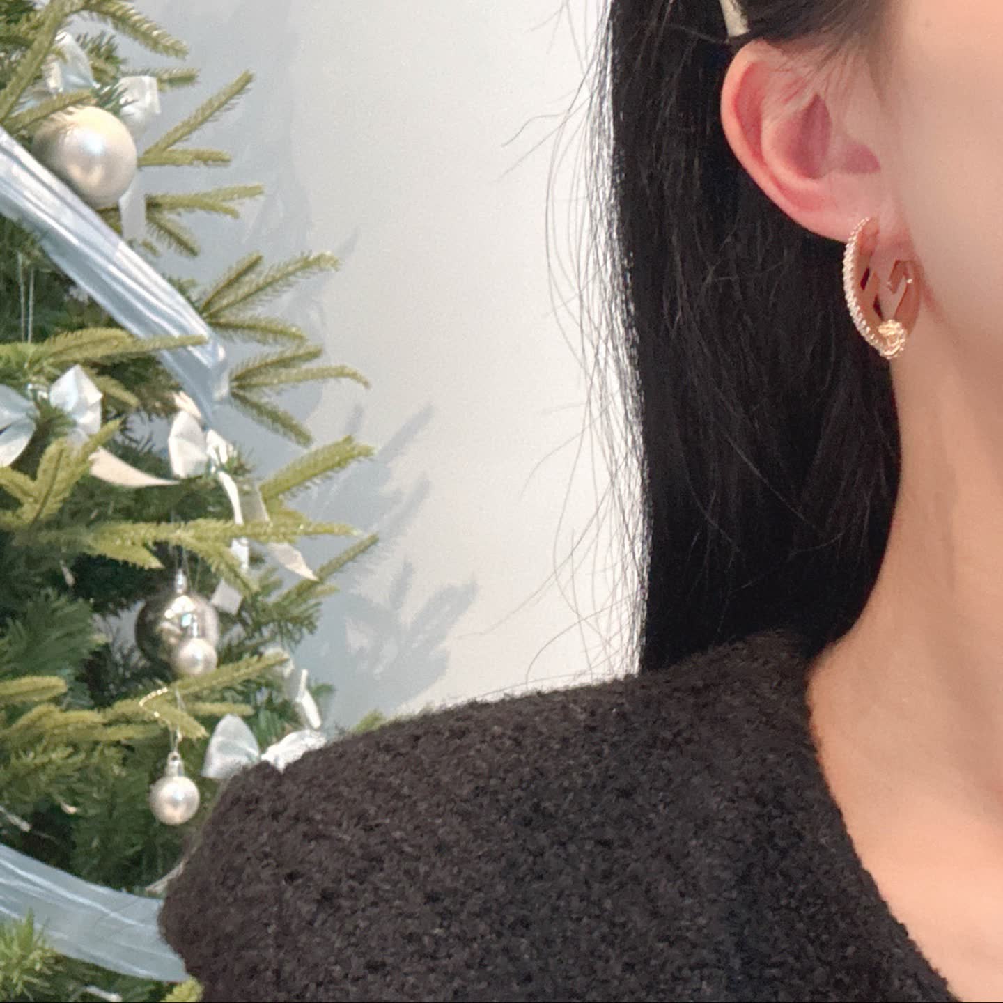 Fendi Gold Hoop Earrings