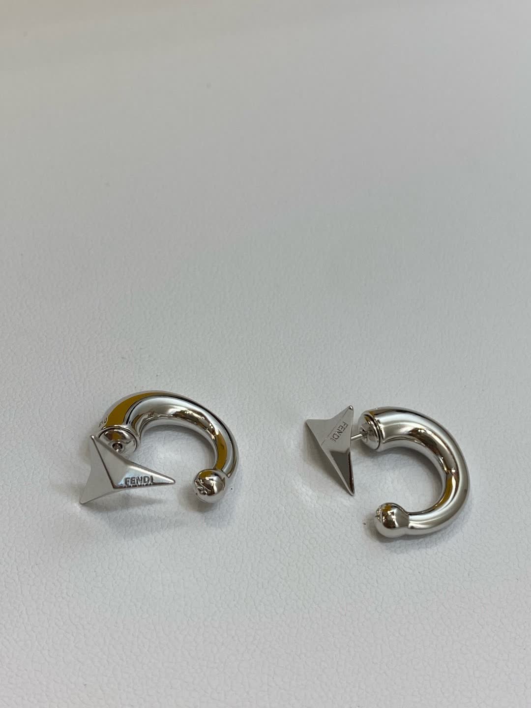 Fendi Roma Logo Earrings