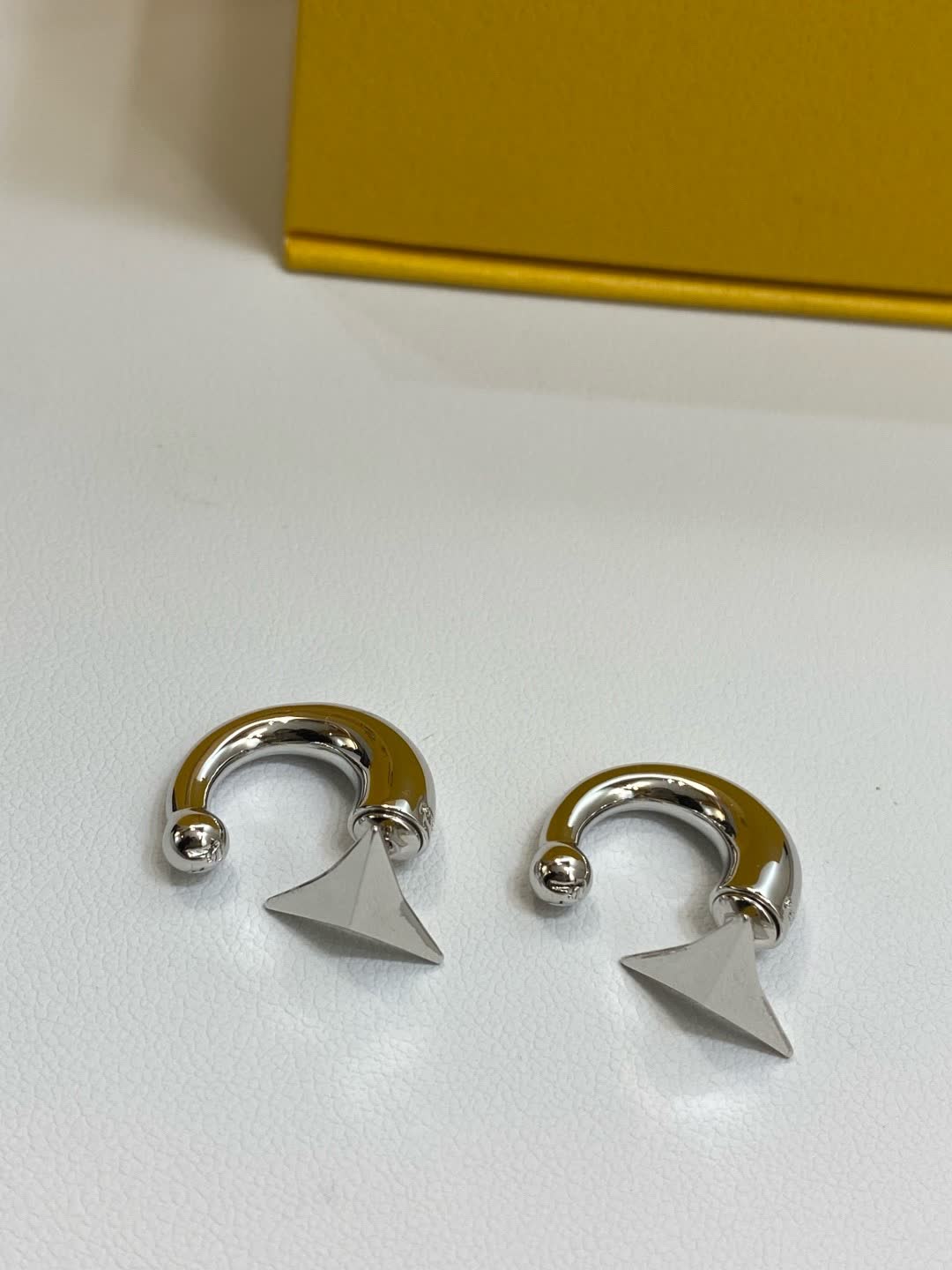 Fendi Roma Logo Earrings