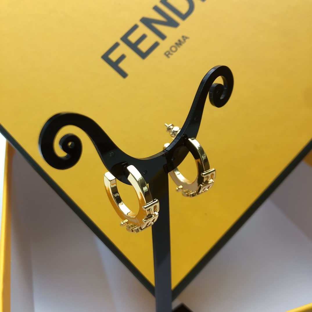 Fendi Roma Hoop Earrings