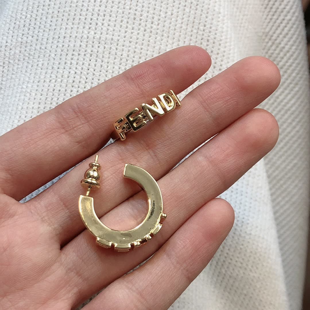 Fendi Roma Hoop Earrings