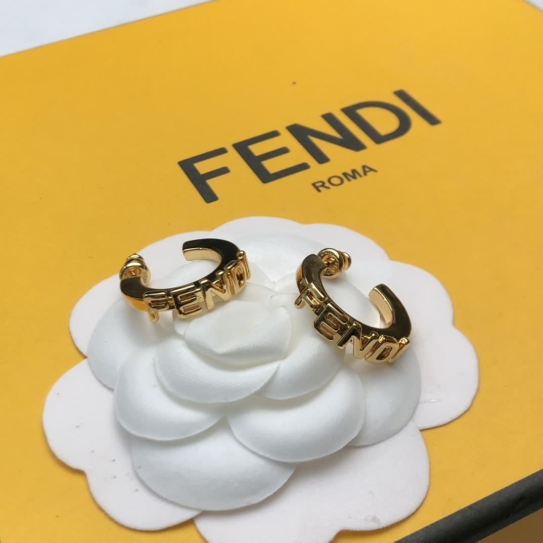 Fendi Roma Hoop Earrings