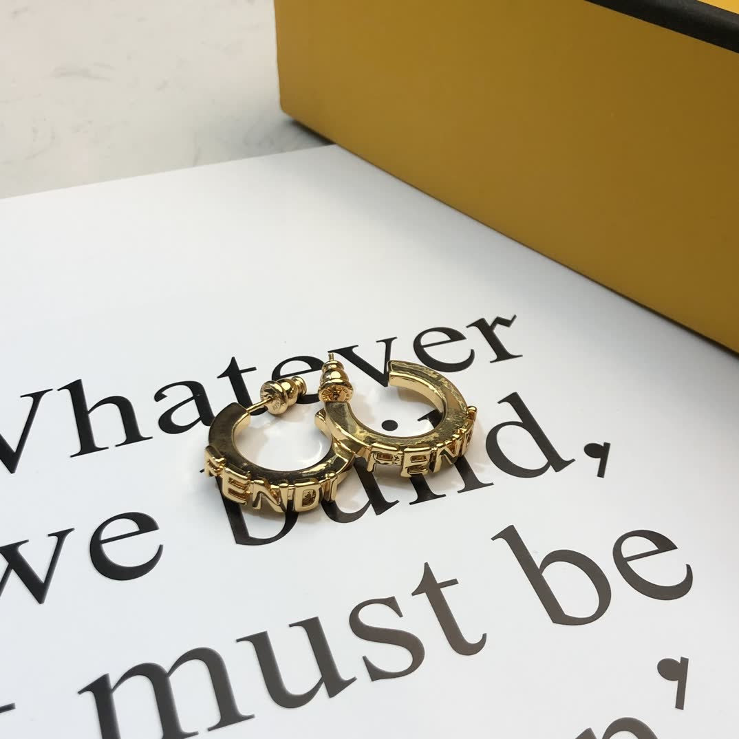 Fendi Roma Hoop Earrings