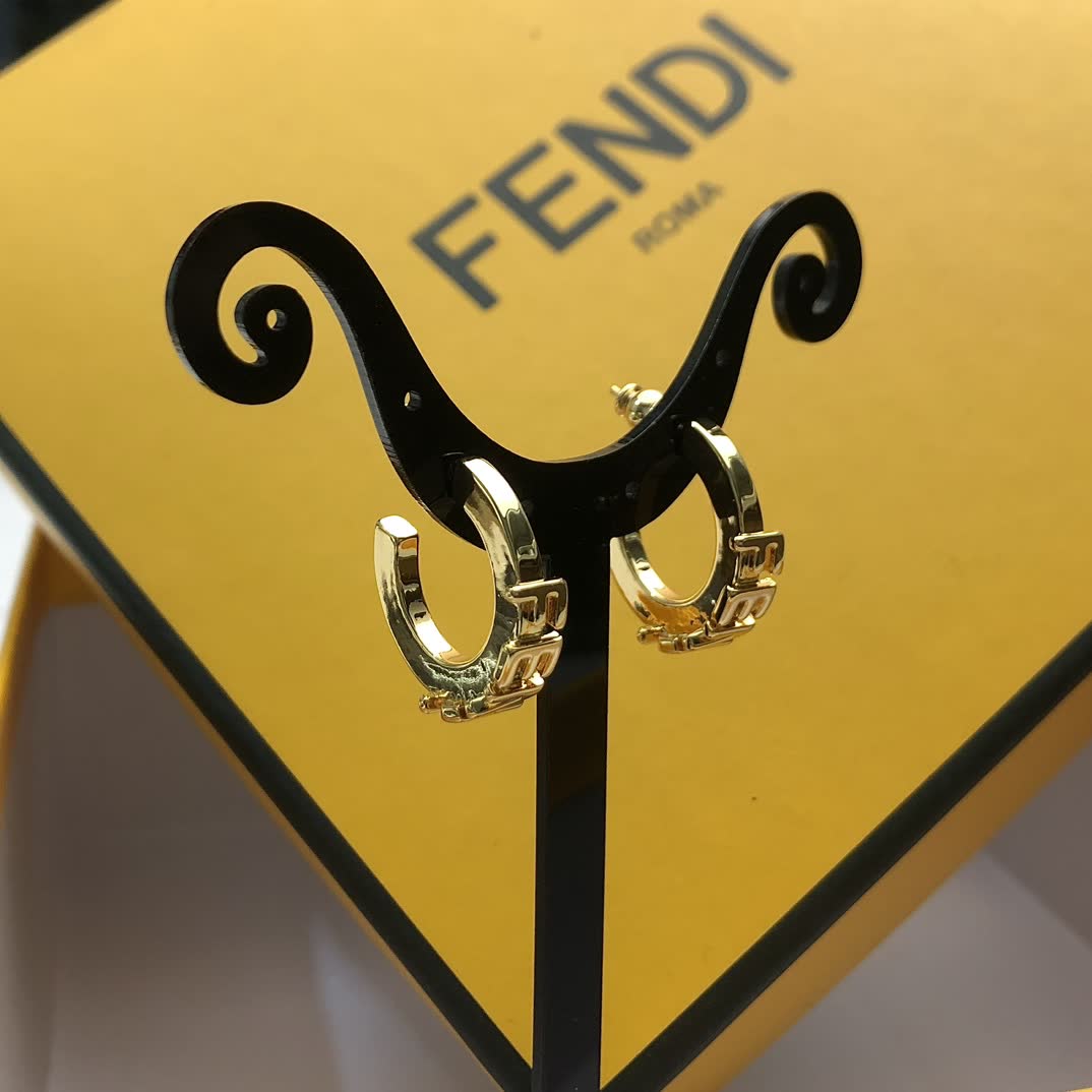 Fendi Roma Hoop Earrings