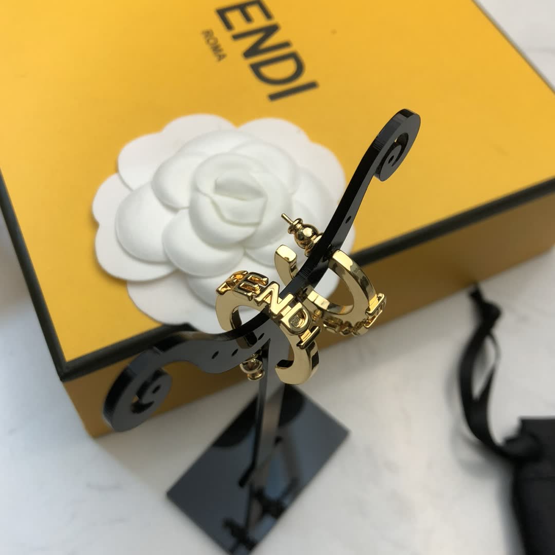 Fendi Roma Hoop Earrings