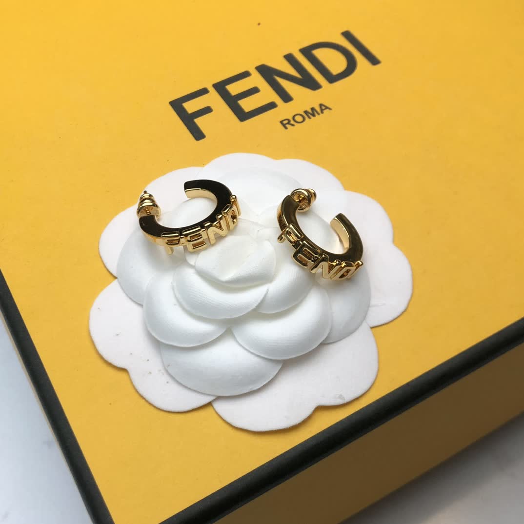 Fendi Roma Hoop Earrings
