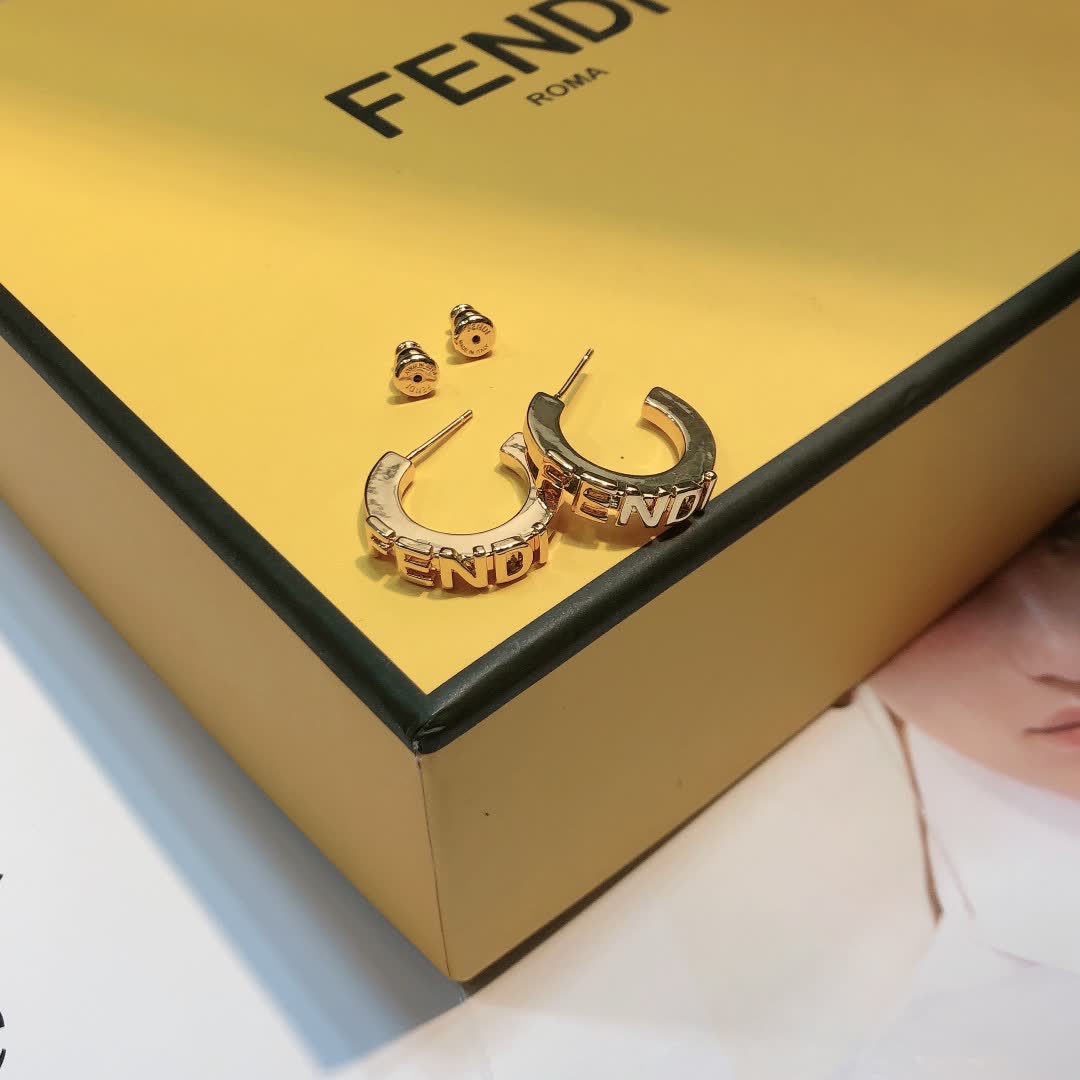 Fendi Roma Hoop Earrings