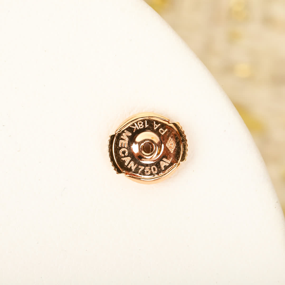 Fred Rose Gold Diamond Stud Earrings