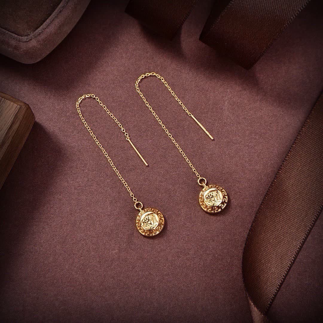 Givenchy Gold Coin Drop Earrings