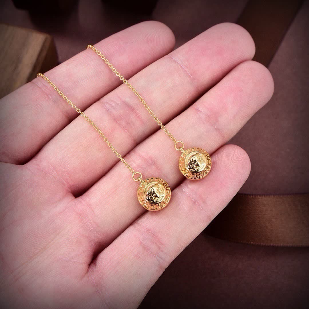Givenchy Gold Coin Drop Earrings