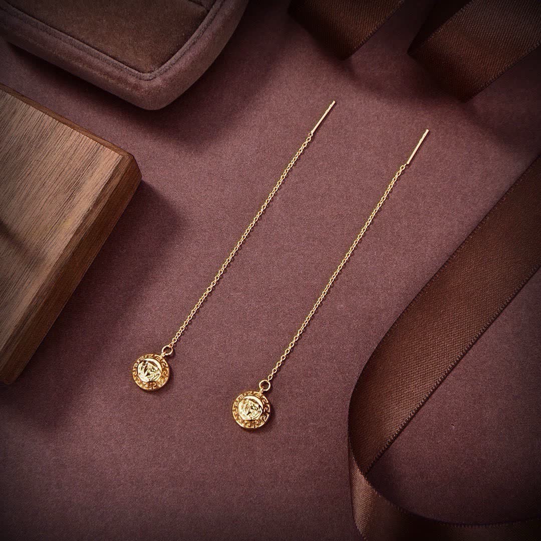 Givenchy Gold Coin Drop Earrings