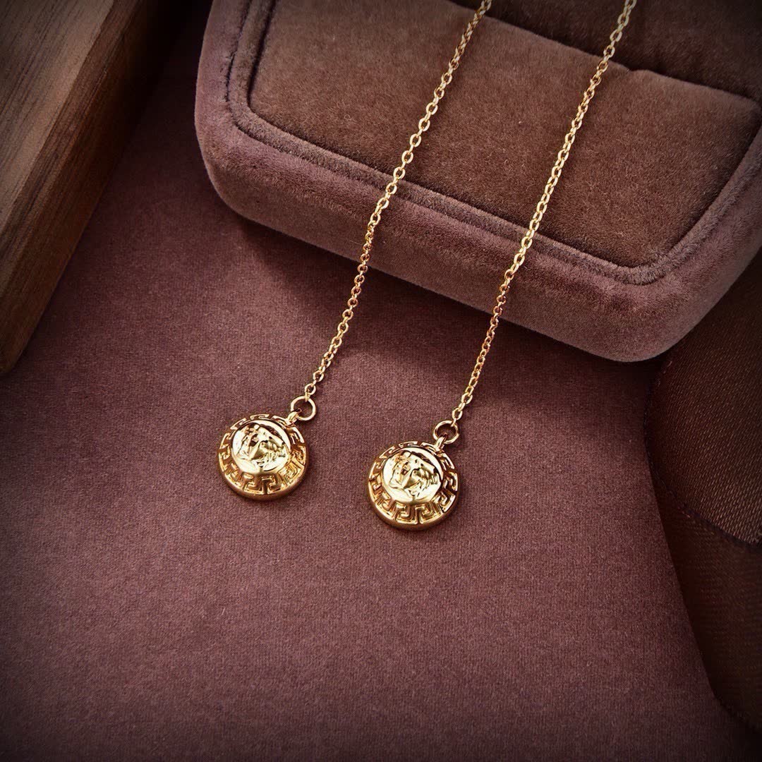 Givenchy Gold Coin Drop Earrings