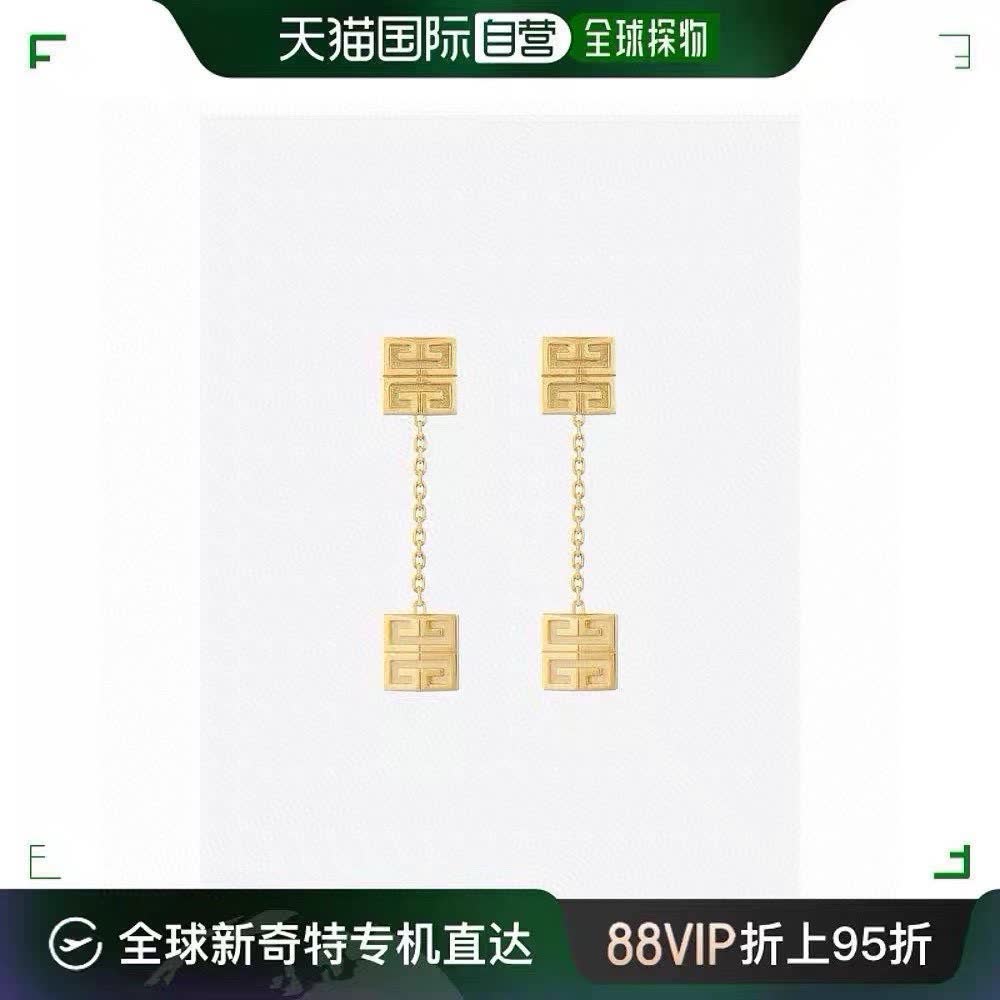 Givenchy Gold Earrings with Double Happiness Symbol