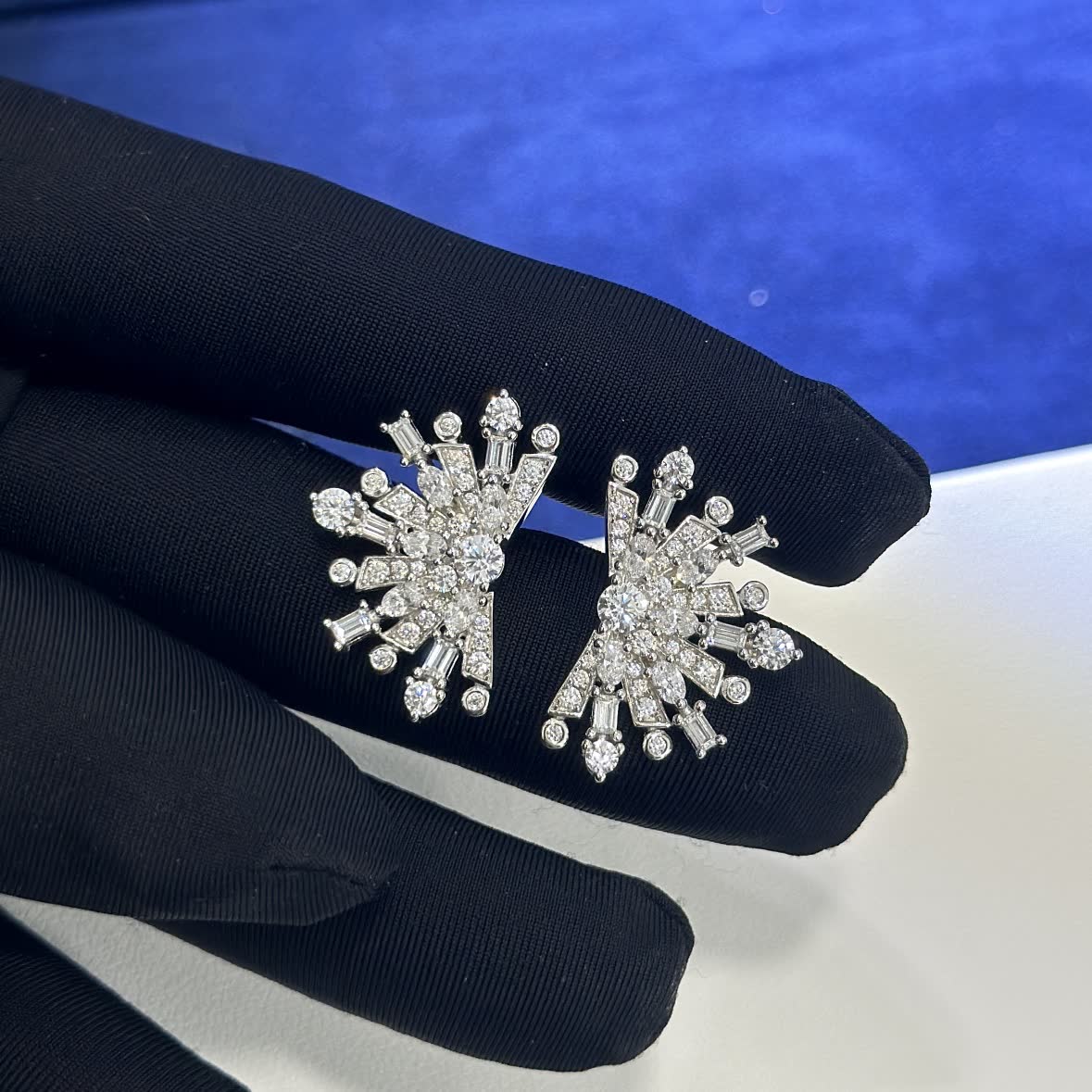 Graff Snowflake Diamond Stud Earrings