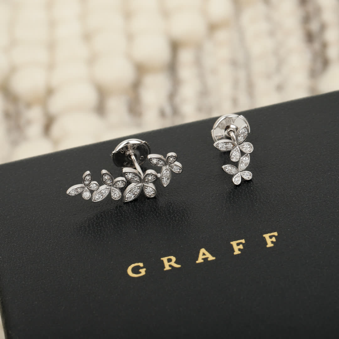 Graff Diamond Flower Stud Earrings