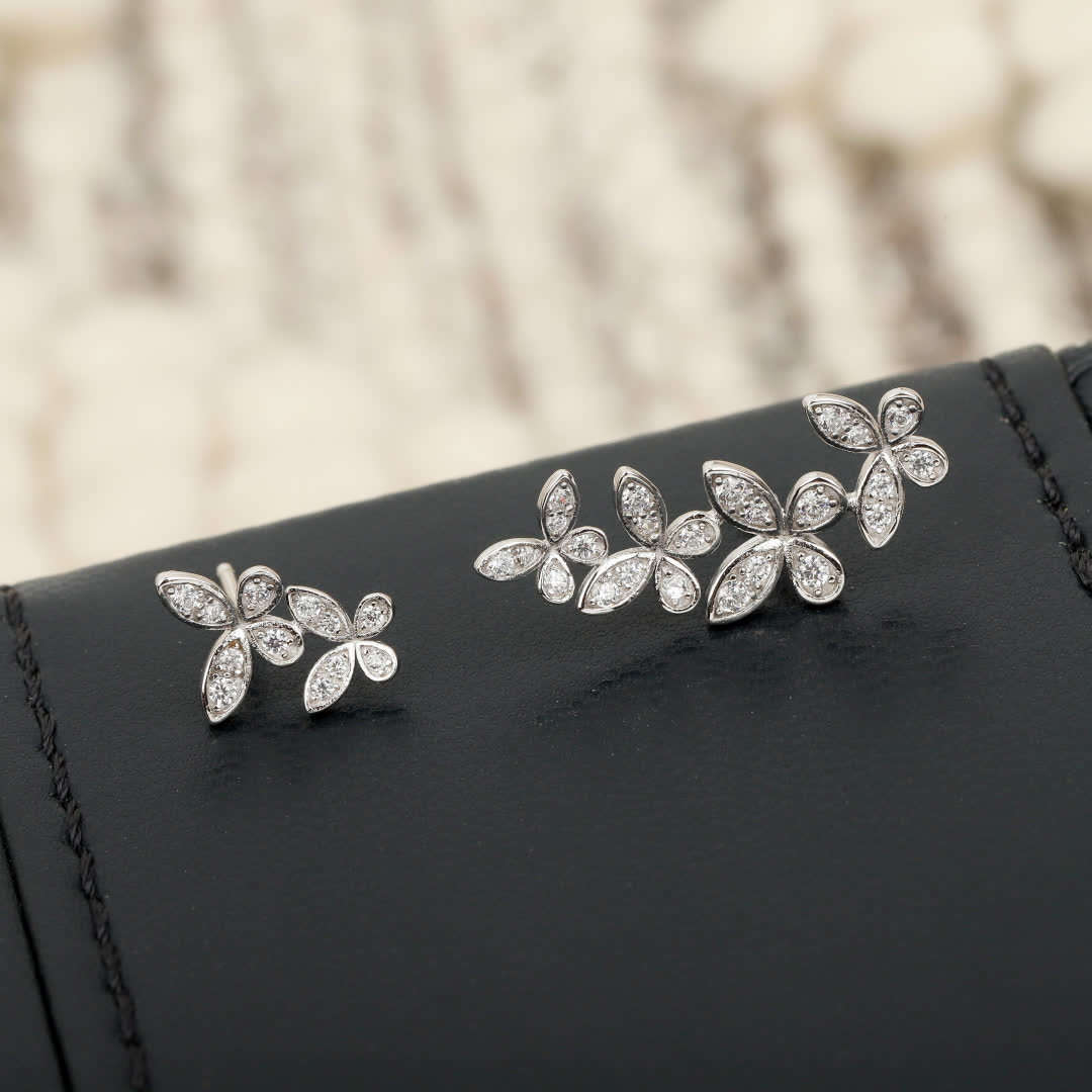 Graff Diamond Flower Stud Earrings
