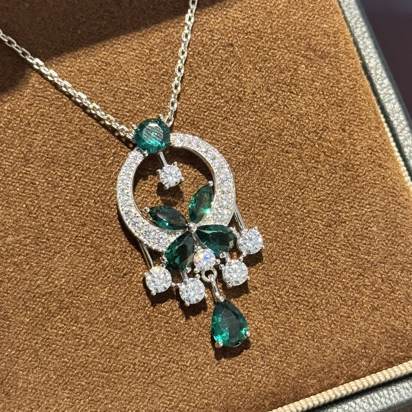 Graff Emerald and Diamond Earrings