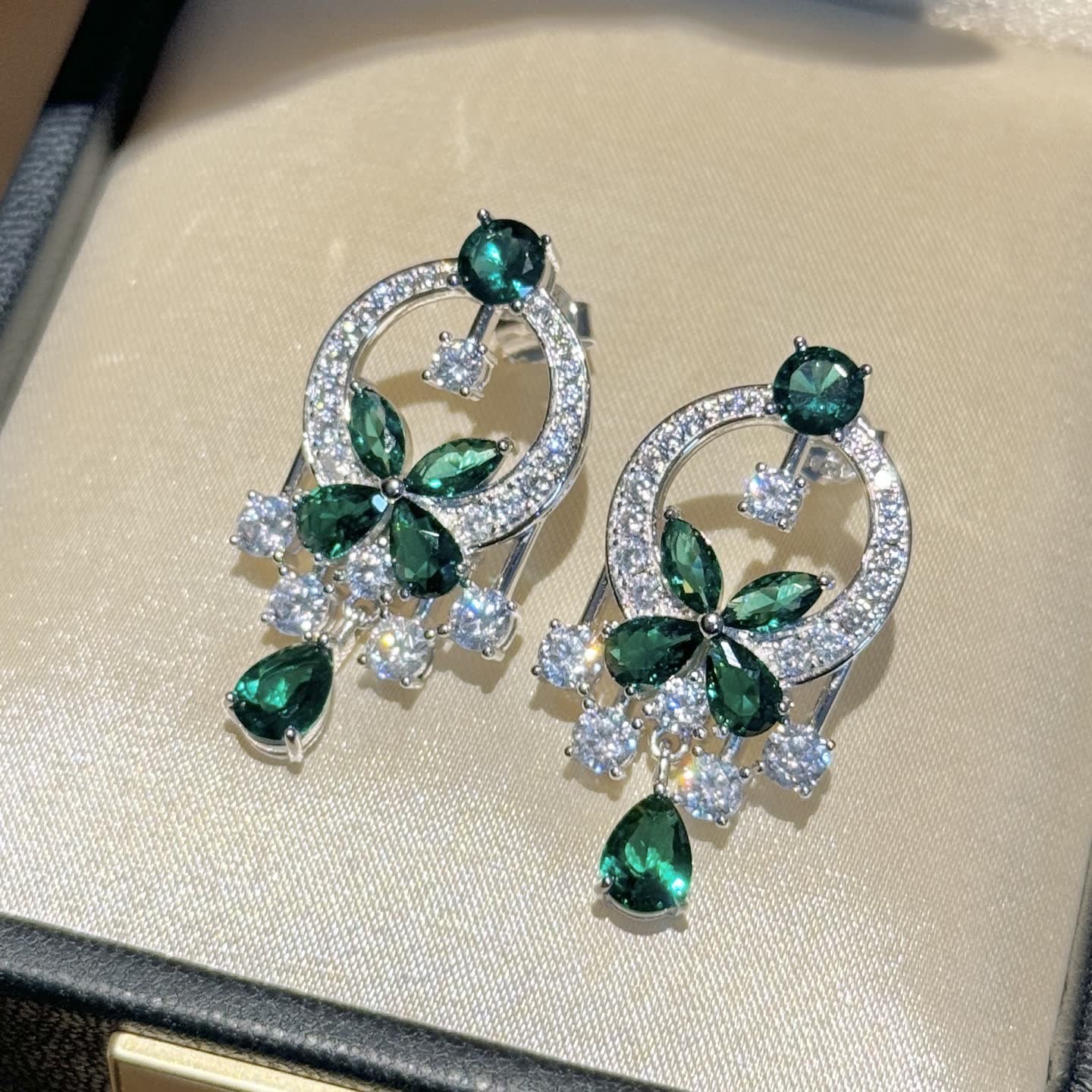 Graff Emerald and Diamond Earrings Graff Emerald and Diamond Earrings