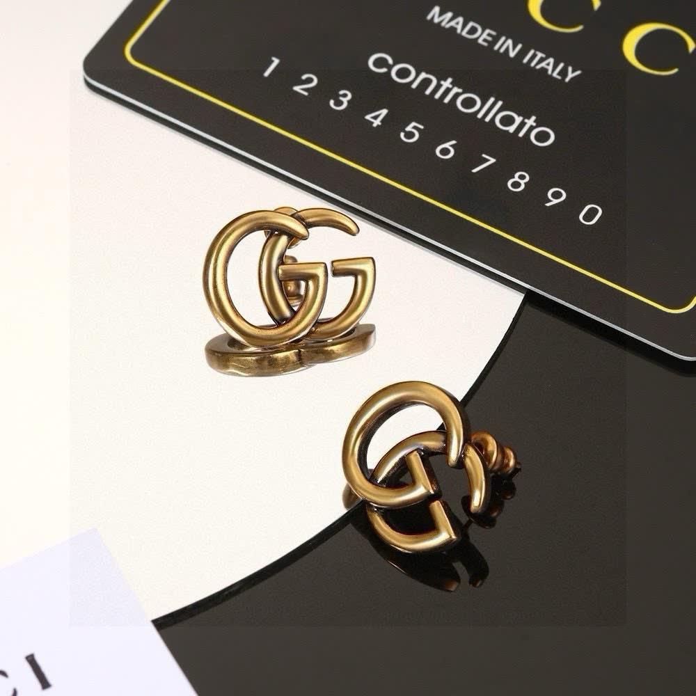 Gucci GG Logo Stud Earrings