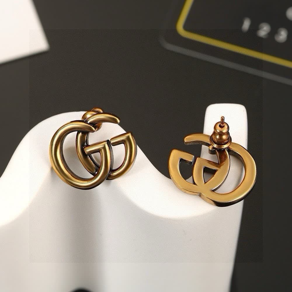 Gucci GG Logo Stud Earrings