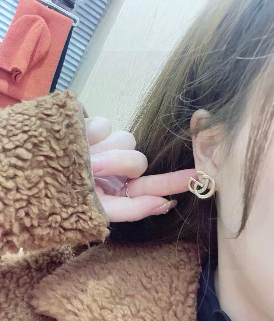 Gucci GG Logo Stud Earrings