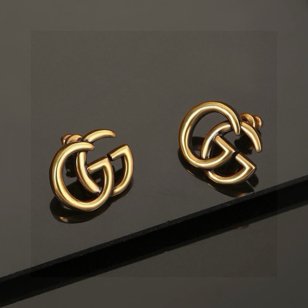 Gucci GG Logo Stud Earrings