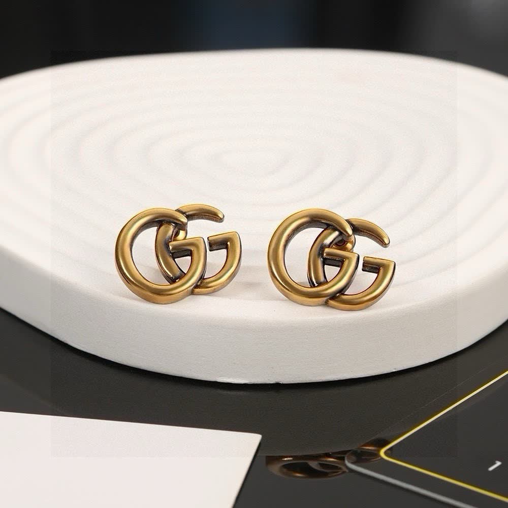Gucci GG Logo Stud Earrings