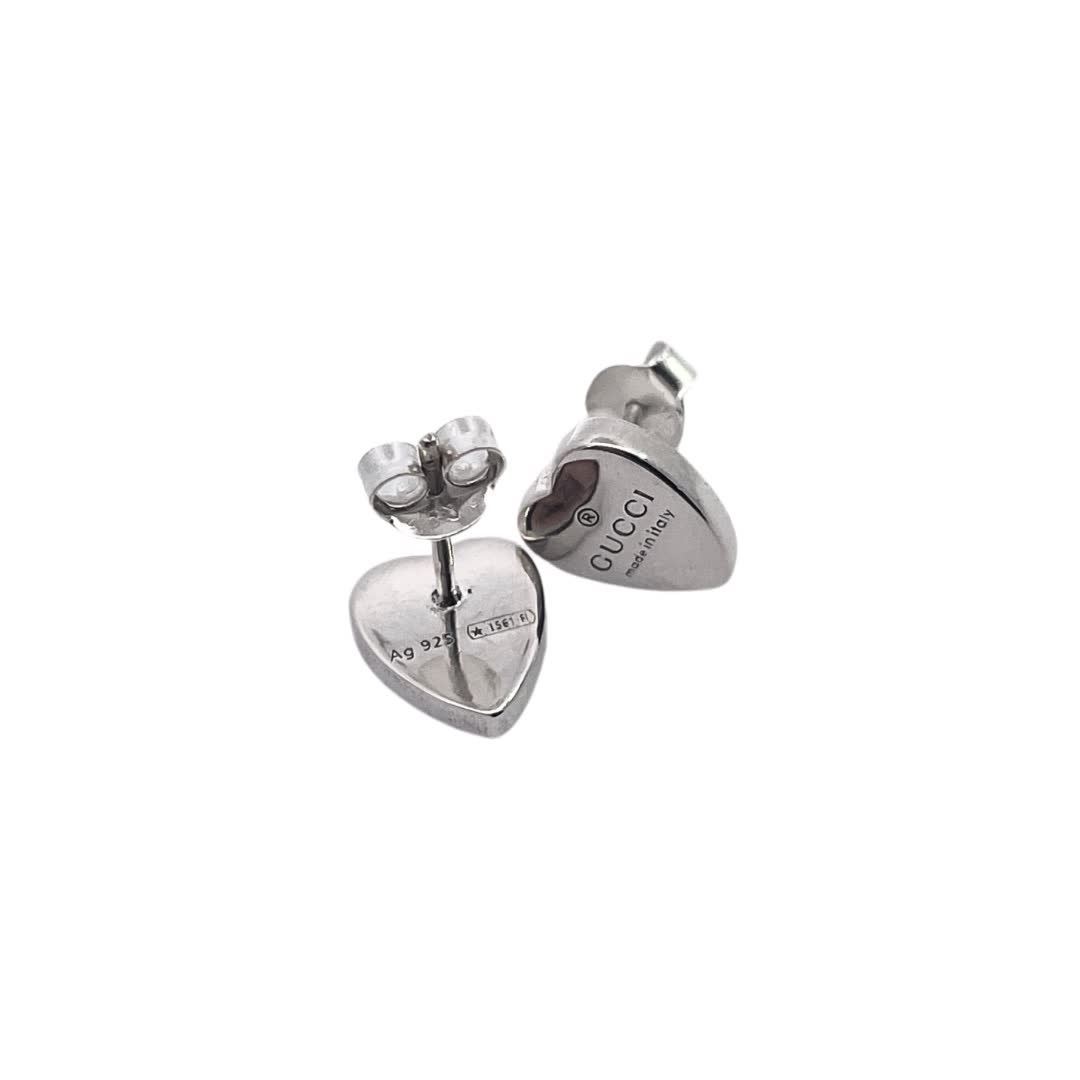 Gucci Silver Heart Stud Earrings-200210