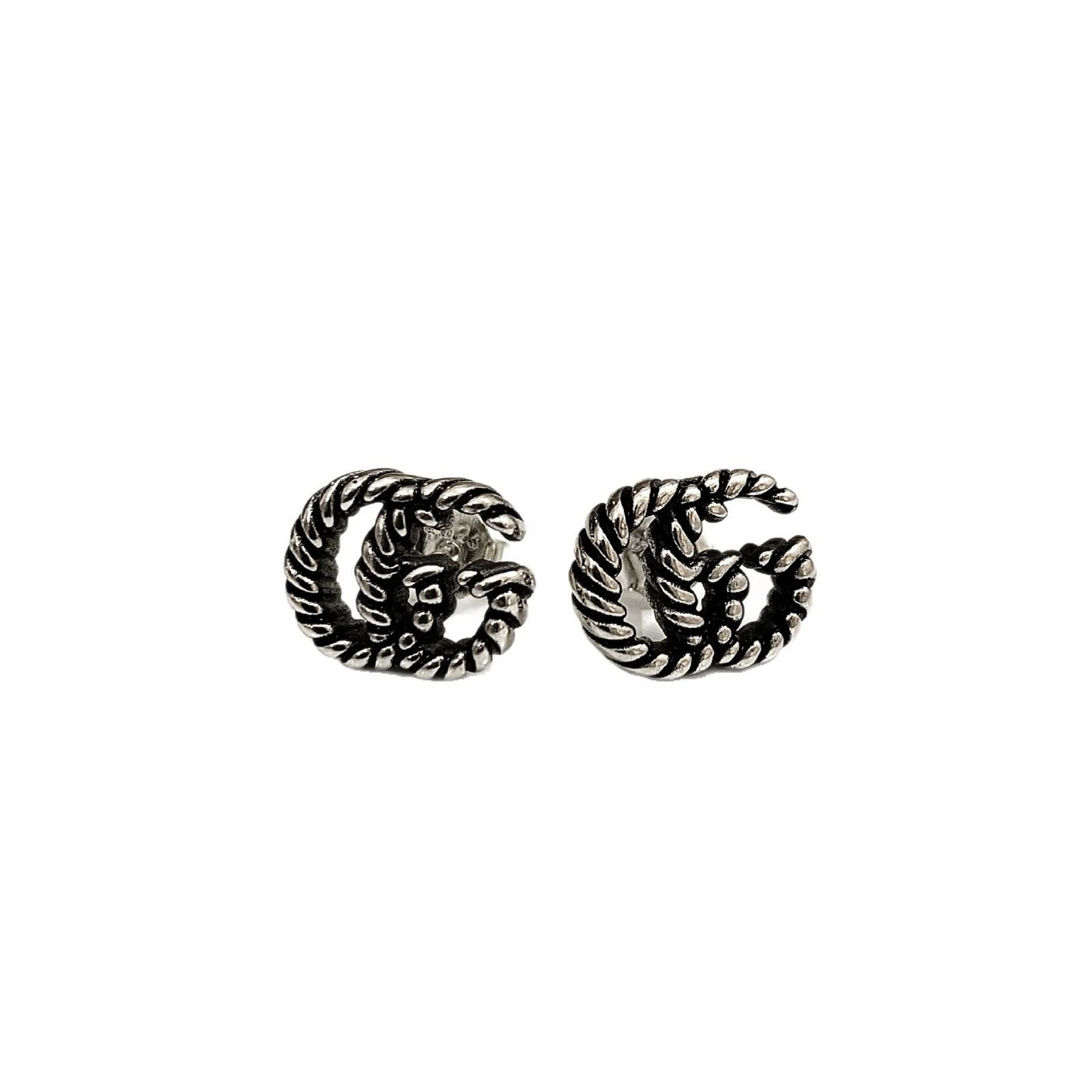Gucci Silver 'G' Logo Stud Earrings