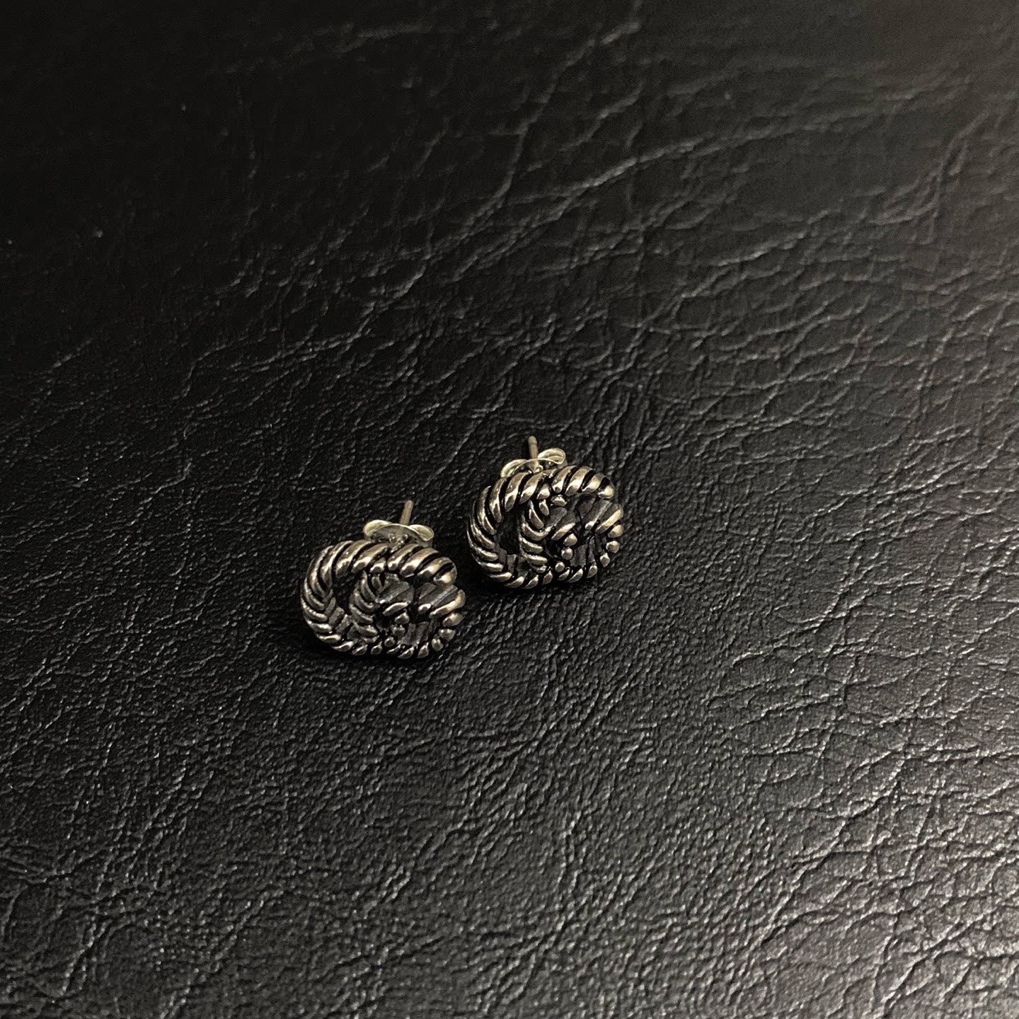Gucci Silver 'G' Logo Stud Earrings