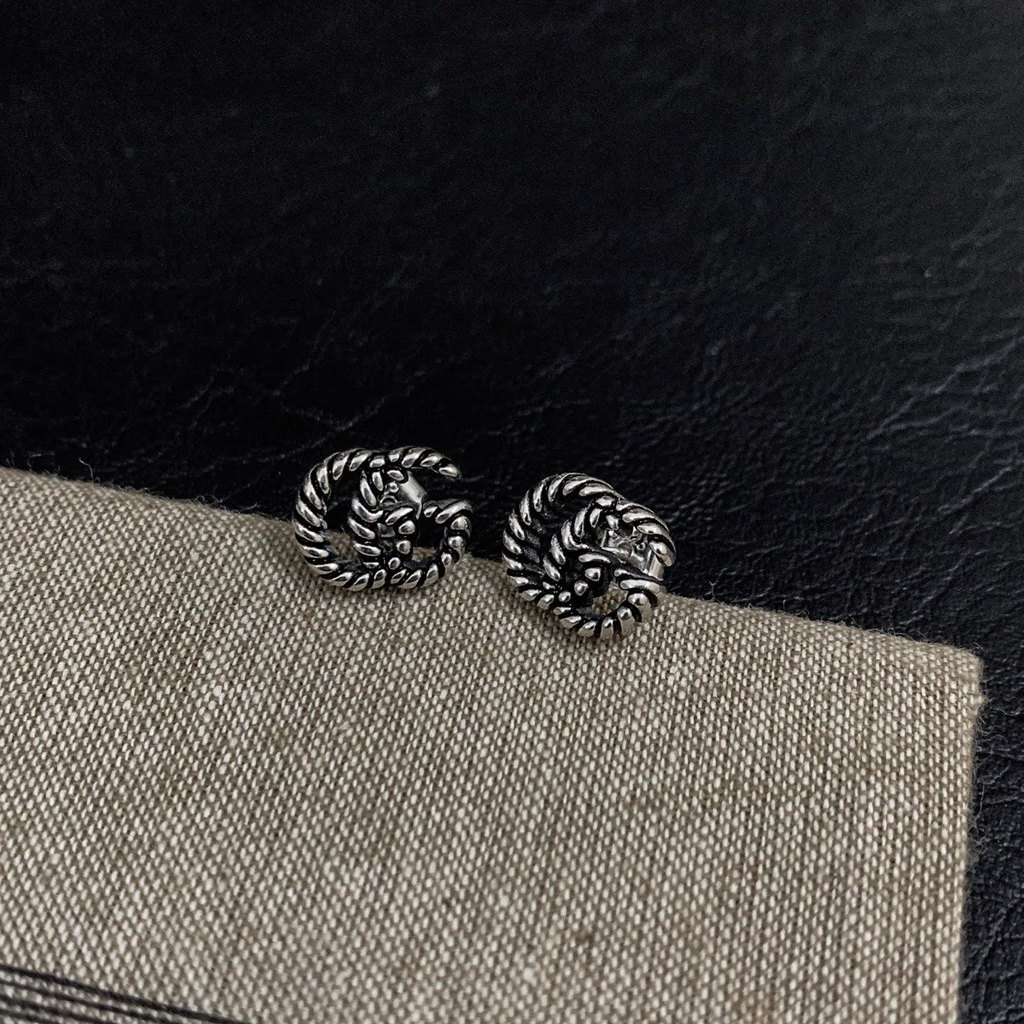 Gucci Silver 'G' Logo Stud Earrings