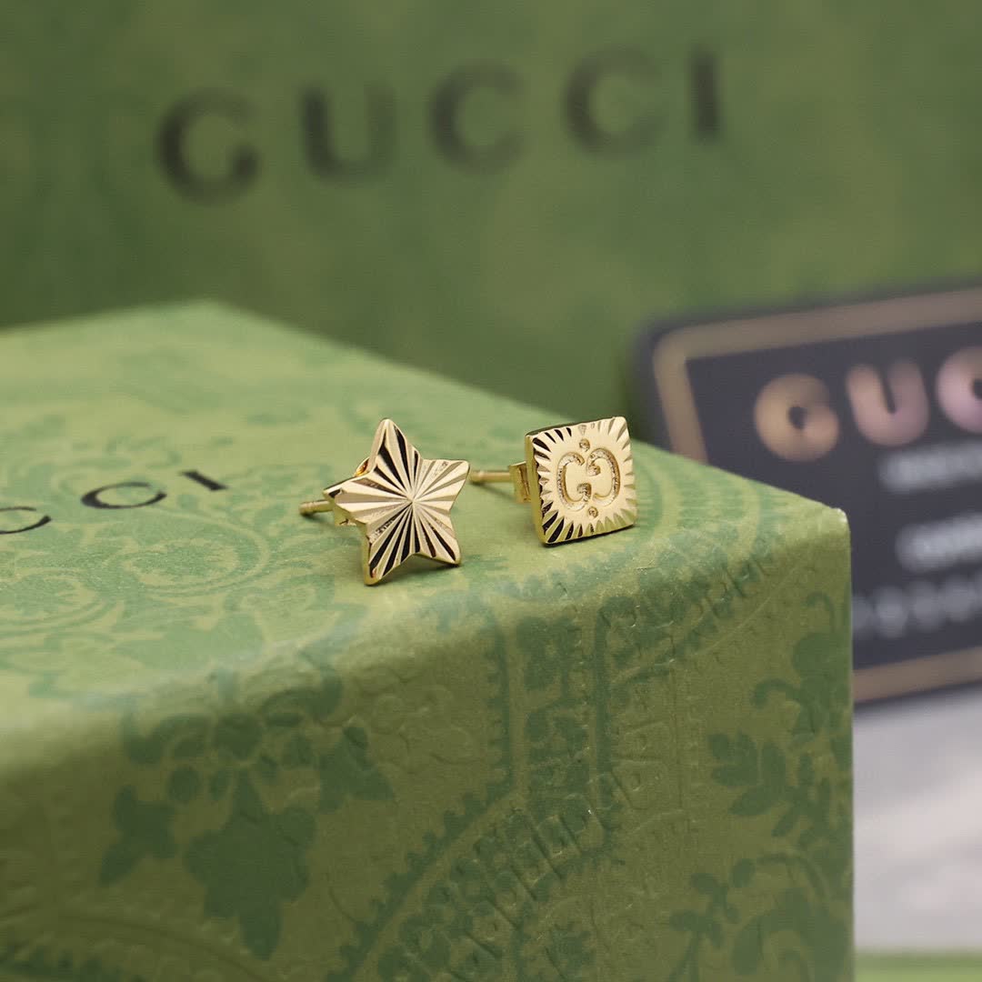 Gucci Star and Square Stud Earrings Gucci Star and Square Stud Earrings