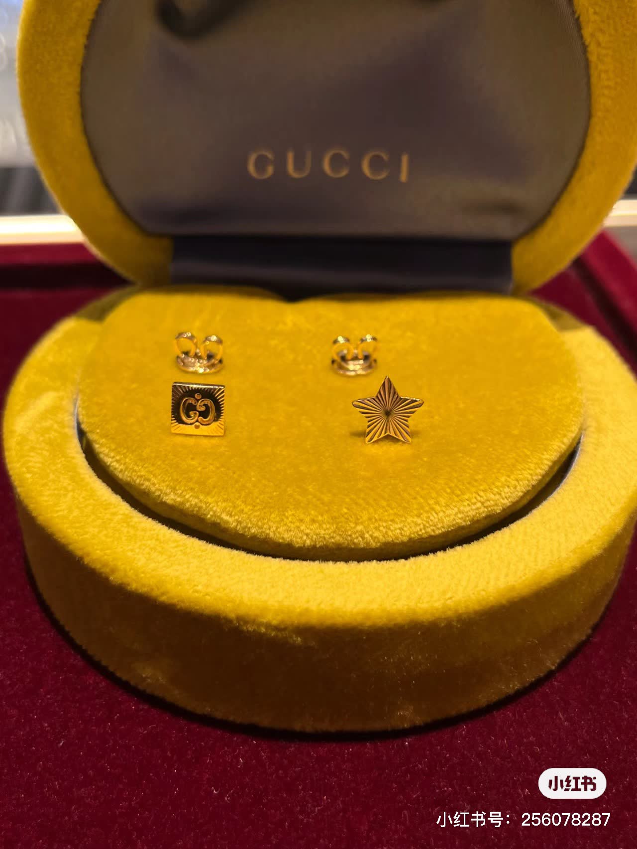 Gucci Star and Square Stud Earrings