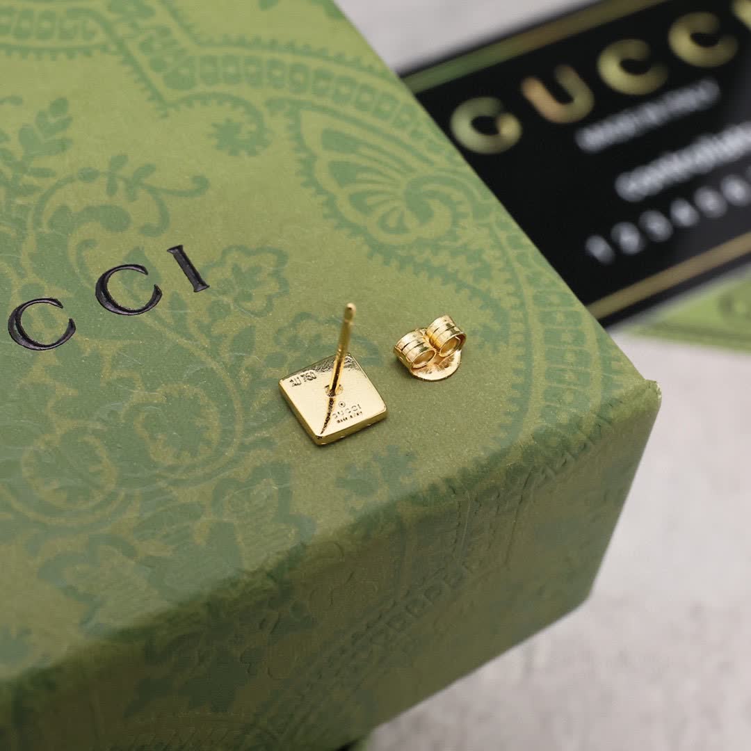 Gucci Star and Square Stud Earrings