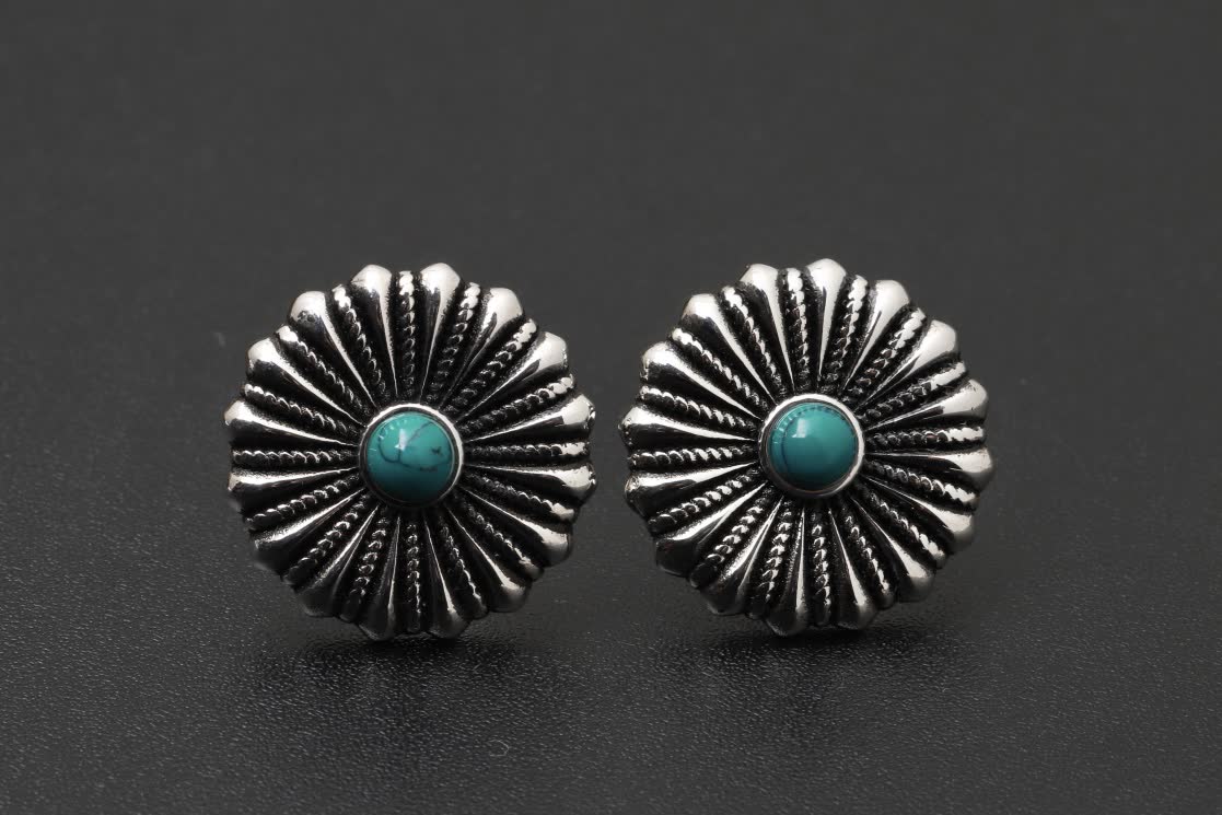 Gucci Turquoise Silver Stud Earrings