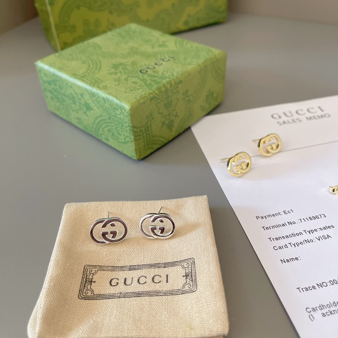 Gucci Interlocking G Stud Earrings